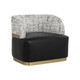 Brinda Bravo Black Swivel Lounge Chair in Houston | BeBoldFurniture