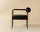 Ajani Dining Armchair Charcoal Black - Be Bold Furniture