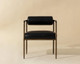 Ajani Dining Armchair Charcoal Black - Be Bold Furniture