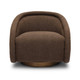Rory Chocolate Brown Boucle Swivel Chair | BeBoldFurniture