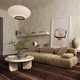 Calliope Cafe Au Lait Performance Velvet Modular Sofa | BeBoldFurniture