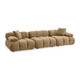 Calliope Cafe Au Lait Performance Velvet Modular Sofa | BeBoldFurniture