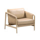 Chakka Tan Genuine Leather Accent Chair | BeBoldFurniture