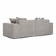 Mindy Taupe Chenille Basketweave Modular Loveseat | BeBoldFurniture