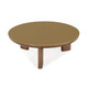 Oani Walnut and Glass Round Coffee Table | BeBoldFurniture