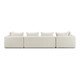 Hangover Cream Heavy Textured Fabric 145" Long Sofa | BeBoldFurniture
