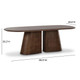 Gladyss Brown Burl Oval 87" Dining Table | BeBoldFurniture