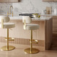 Primrose Cream Textured Performance Fabric Adjustable Stool | BeBoldFurniture