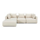 Hangover Cream Heavy Textured Fabric 4-Piece Modular Sectional | BeBoldFurniture