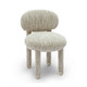 Manu Beige Nubby Performance Fabric Side Chair | BeBoldFurniture