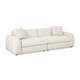 Kourtney Cream Faux Mohair 100" Sofa | BeBoldFurniture