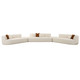 Fickle Cream Boucle 5-Piece Modular Sectional | BeBoldFurniture
