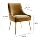 Beatrix Cognac Velvet Side Chair In Houston | BeBoldFurniture 