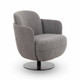 Solange Grey Textured Weave Swivel Chair | BeBoldFurniture
