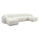 Travie Sand Upcycled Linen 6-Piece Modular U-Sectional | BeBoldFurniture