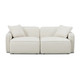 Travie Sand Upcycled Linen Modular Loveseat | BeBoldFurniture