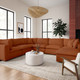 Cali Rust Performance Fabric Modular Large Chaise Sectional | BeBoldFurniture