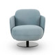 Solange Blue Shadow Velvet Swivel Chair | BeBoldFurniture