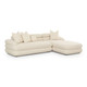 Lulu Cream Boucle Modular RAF Sectional | BeBoldFurniture