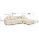 Lulu Cream Boucle Modular RAF Sectional | BeBoldFurniture