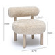 Carmel Natural Vegan Shearling Accent Chair | BeBoldFurniture