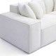 Mindy Cream Chenille Basketweave Modular Loveseat | BeBoldFurniture