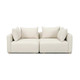 Hangover Cream Heavy Textured Fabric Loveseat | BeBoldFurniture