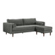 Cave Ash Gray Velvet Sectional | BeBoldFurniture