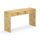 Brandyss Natural Burl Console Table | BeBoldFurniture