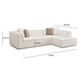 Tristine Cream Linen RAF Sectional | BeBoldFurniture