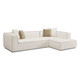 Tristine Cream Linen RAF Sectional | BeBoldFurniture