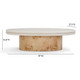 Tanner Natural Burl and Cream Ash Coffee Table | BeBoldFurniture