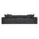 Mindy Charcoal Chenille Basketweave Modular Sofa | BeBoldFurniture