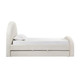 Moon Cream Boucle Twin Trundle Bed | BeBoldFurniture