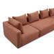 Hangover Sedona Red Textured Fabric 145" Long Sofa | BeBoldFurniture