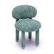 Manu Teal Nubby Performance Fabric Side Chair | BeBoldFurniture