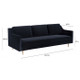 Milan Black Velvet Sofa - Be Bold Furniture