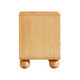 Grappa Natural Wood & Rattan Wavy Nightstand | BeBoldFurniture