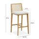 Gerri Performance Tweed and Rattan Counter Stool | BeBoldFurniture