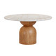Cynthia Travertine Concrete Indoor / Outdoor 54" Round Dining Table | BeBoldFurniture