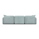 Travie Light Green Performance Corduroy Velvet 4-Piece Modular Sectional | BeBoldFurniture