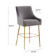 Beatrix Dark Grey Velvet Counter Stool In Houston | BeBoldFurniture 