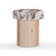 Sheila Wood and Breccia Capraia Textured Concrete Side Table | BeBoldFurniture