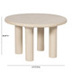 Barbara Cream Textured Indoor / Outdoor 47" Round Dining Table | BeBoldFurniture