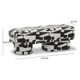 Lena Black and White Jacquard Bench | BeBoldFurniture