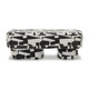 Lena Black and White Jacquard Bench | BeBoldFurniture