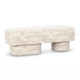 Lena Black and White Jacquard Bench