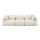 Hangover Cream Heavy Textured Fabric Sofa | BeBoldFurniture
