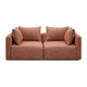 Hangover Sedona Red Textured Fabric Loveseat | BeBoldFurniture