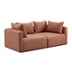 Hangover Sedona Red Textured Fabric Loveseat | BeBoldFurniture